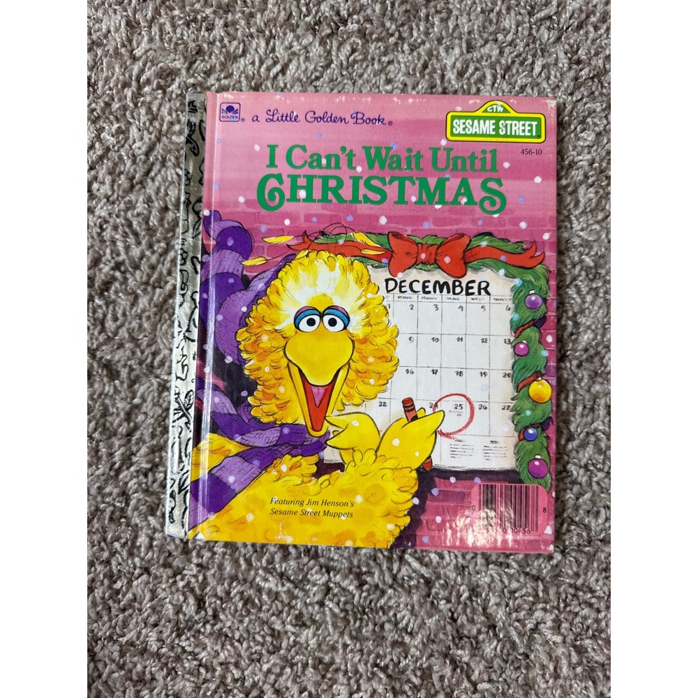 Sesame Street I Cant Wait Until Christmas Little Golden Book 1989 456-10